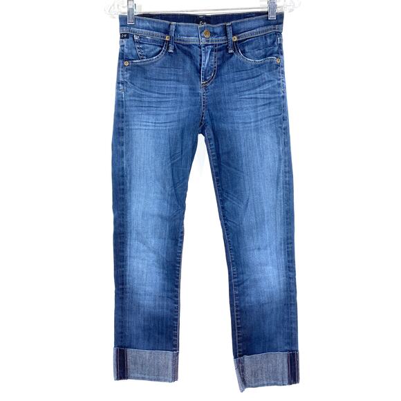 Citizens Of Humanity Denim - Citizens of Humanity Jeans COH Dani Cropped Straight Leg Capri Cuffed Womens 25